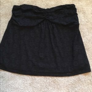 Torrid Black Lace Strapless Top